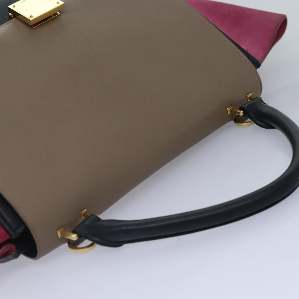 Céline Trapèze, Multicolour, Leather, handbag