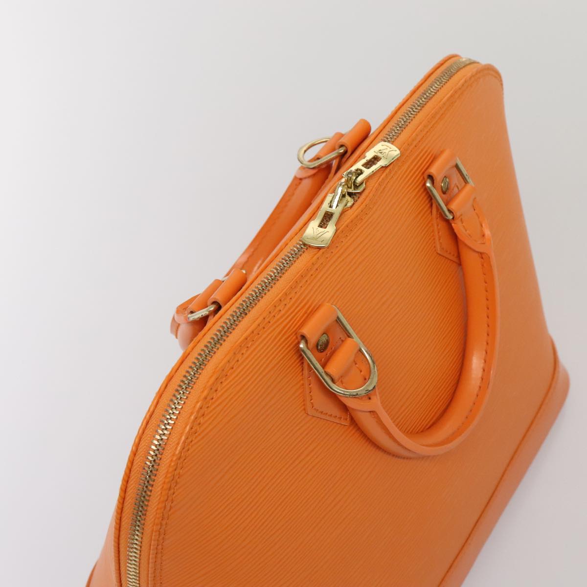 Louis Vuitton Alma, Orange, Leather, handbag