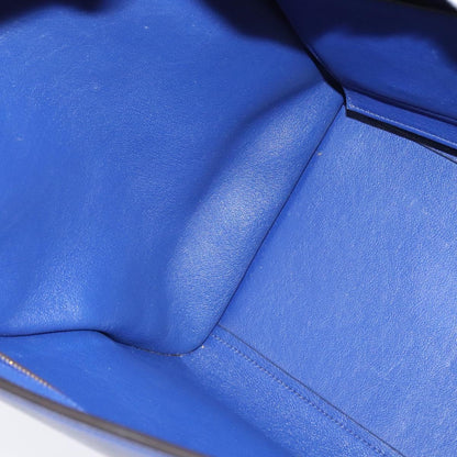 Céline Trapèze, Blue, Leather, handbag