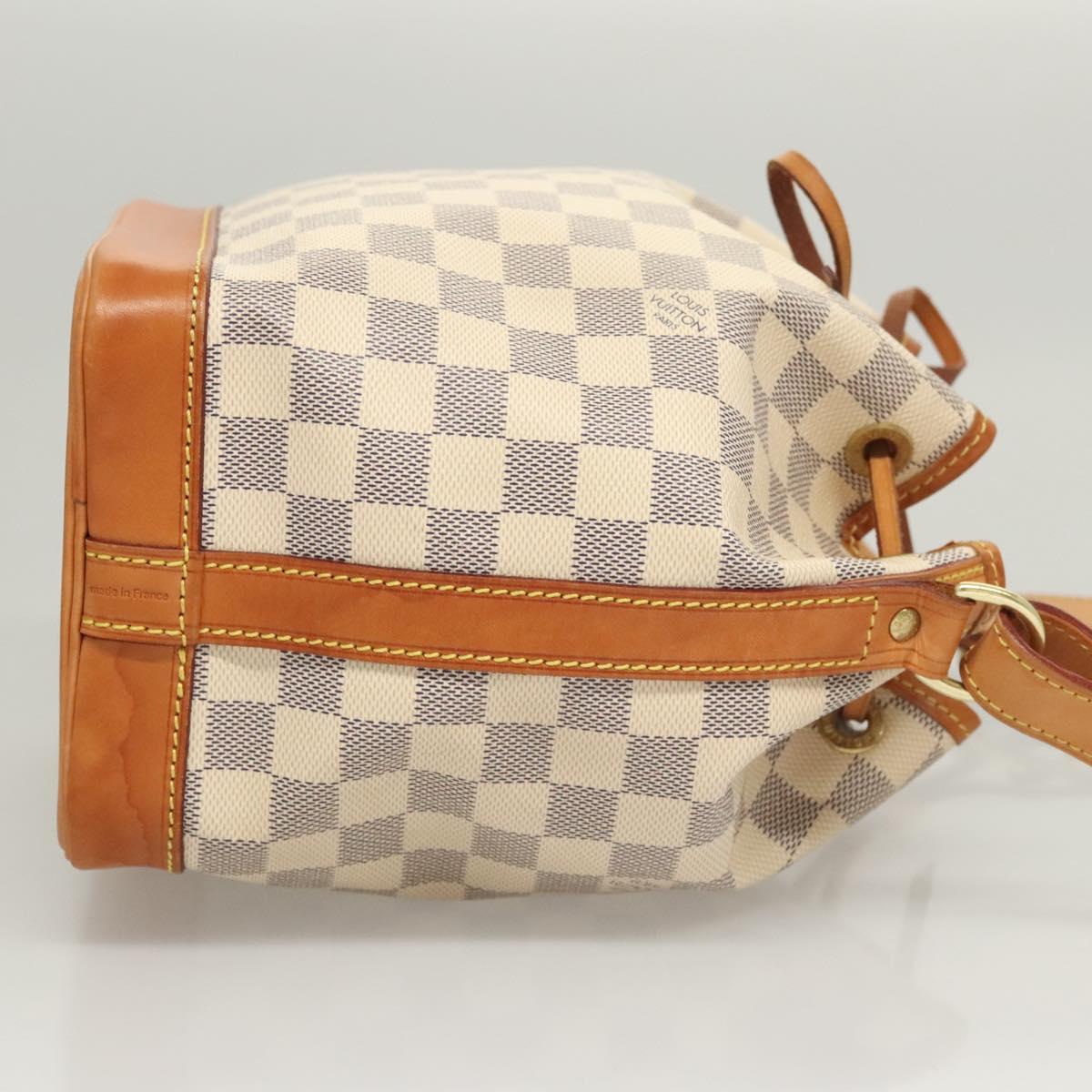 Louis Vuitton Noé BB, White, Canvas, shoulder