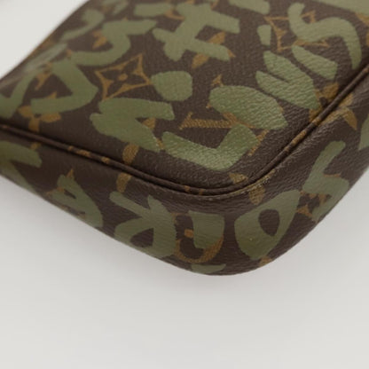 Louis Vuitton Pochette Accessoire, Khaki, Canvas, clutch