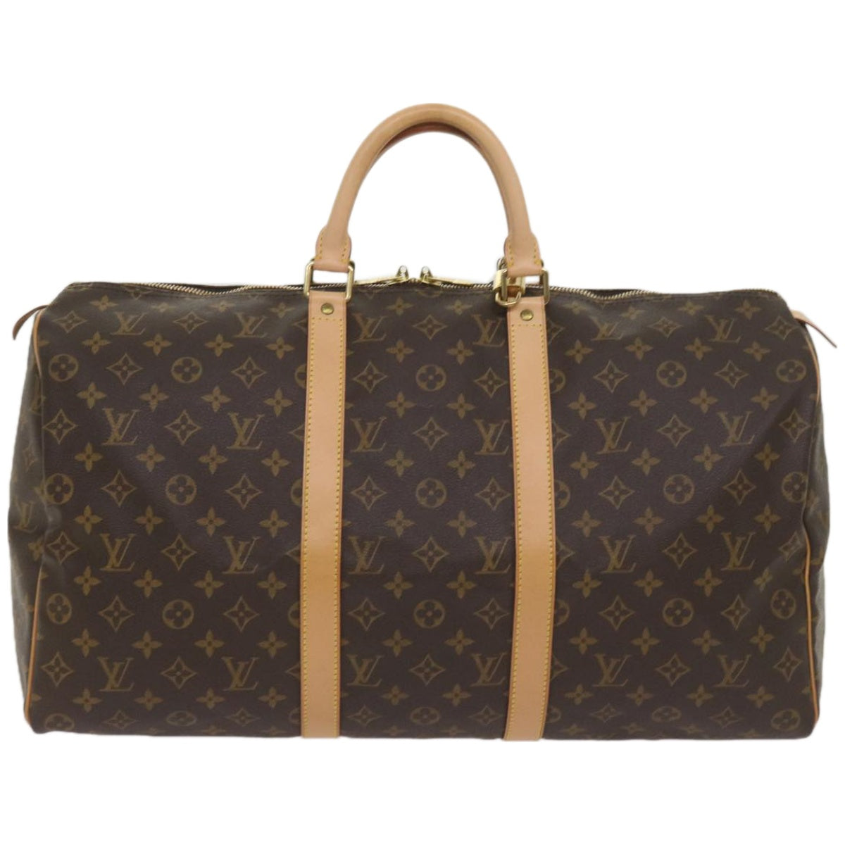Louis Vuitton Keepall 50, Brown, Canvas, travel