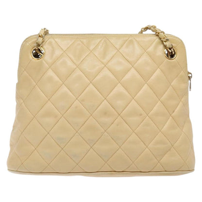 Chanel Quilted, Beige, Leather, shoulder