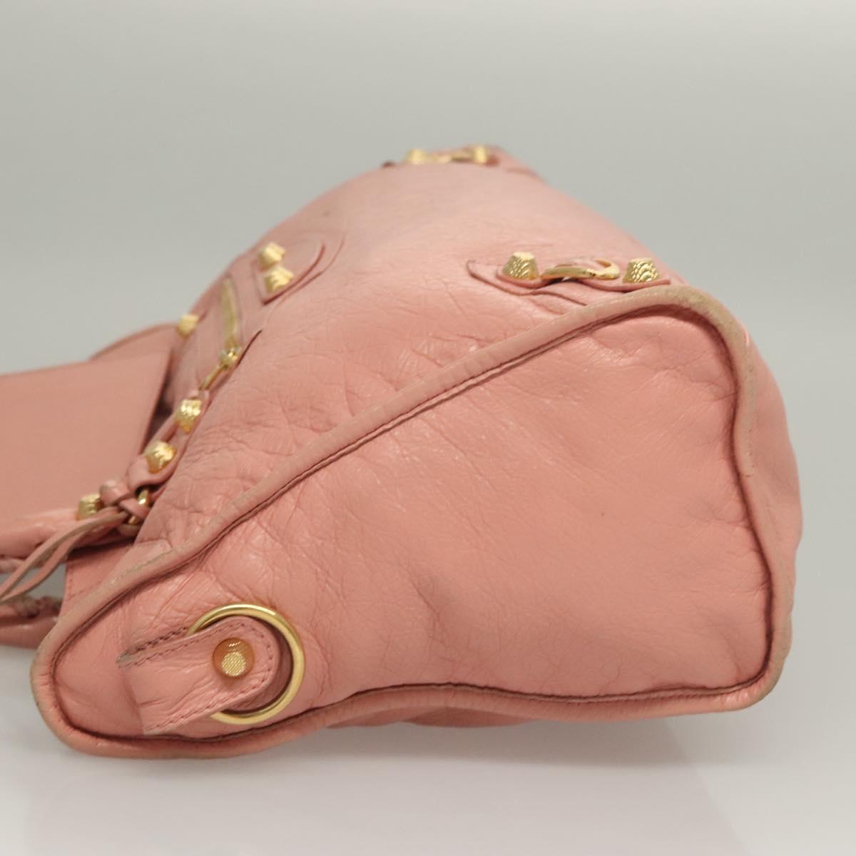 Balenciaga City, Pink, Leather, handbag