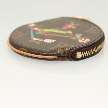 Louis Vuitton Porte Monnaie Rond, Brown, Canvas, wallet