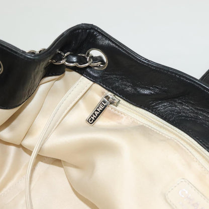 Chanel Mademoiselle, Black, Leather, shoulder
