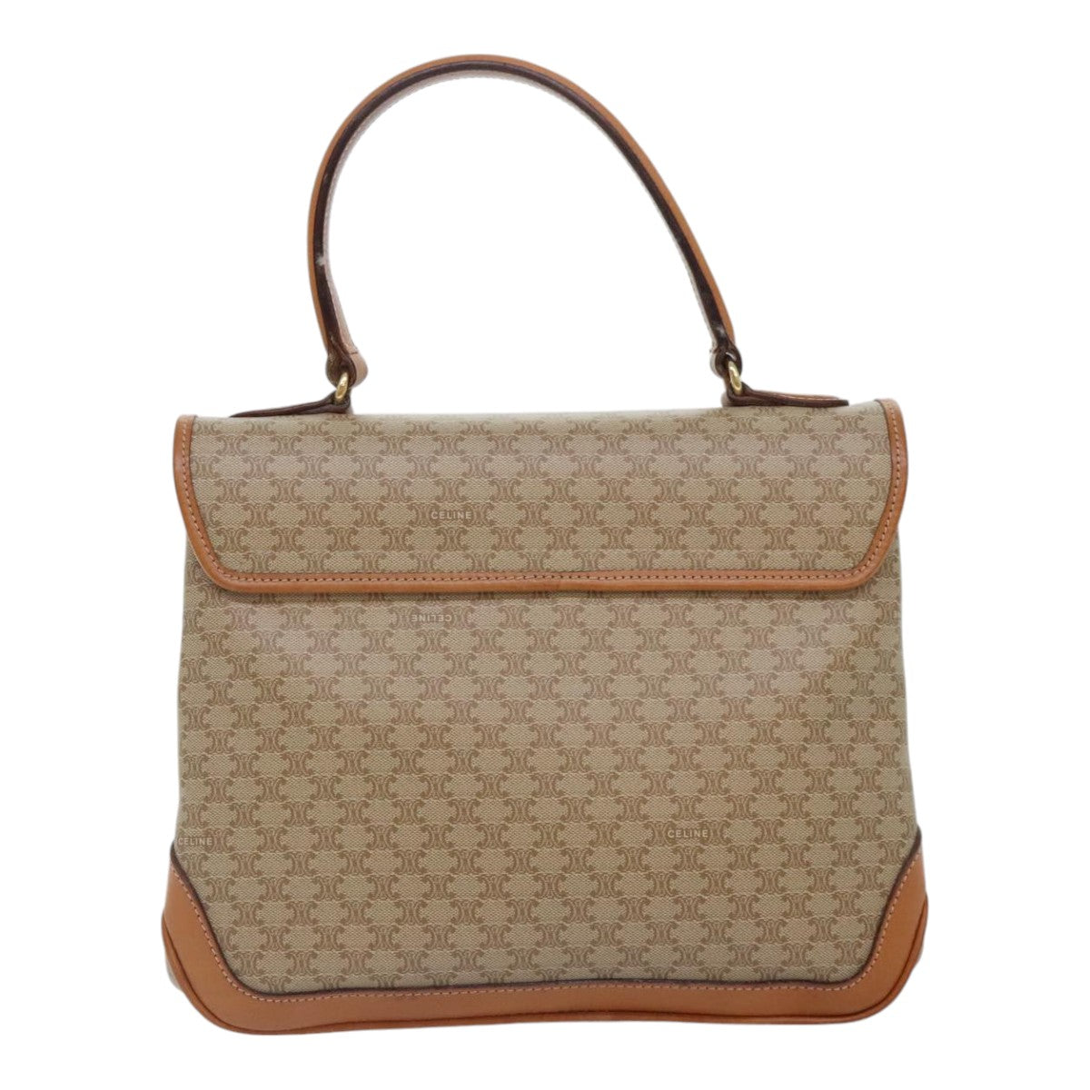 Céline Triomphe Vintage, Beige, Canvas, handbag