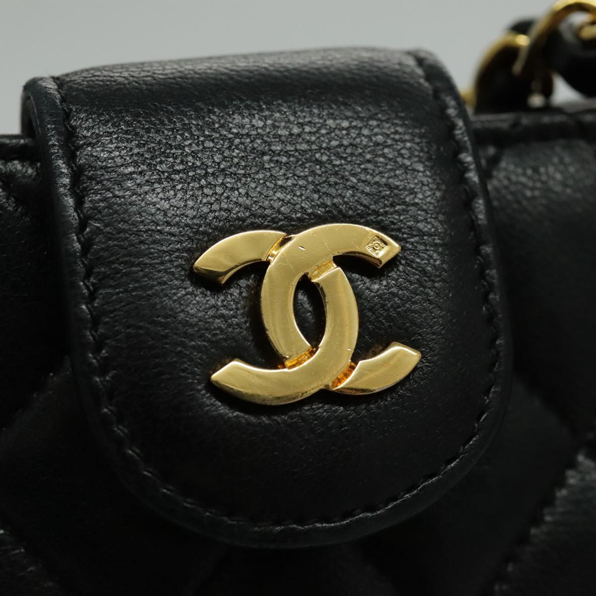 Chanel Cc, Black, Calfskin, shoulder