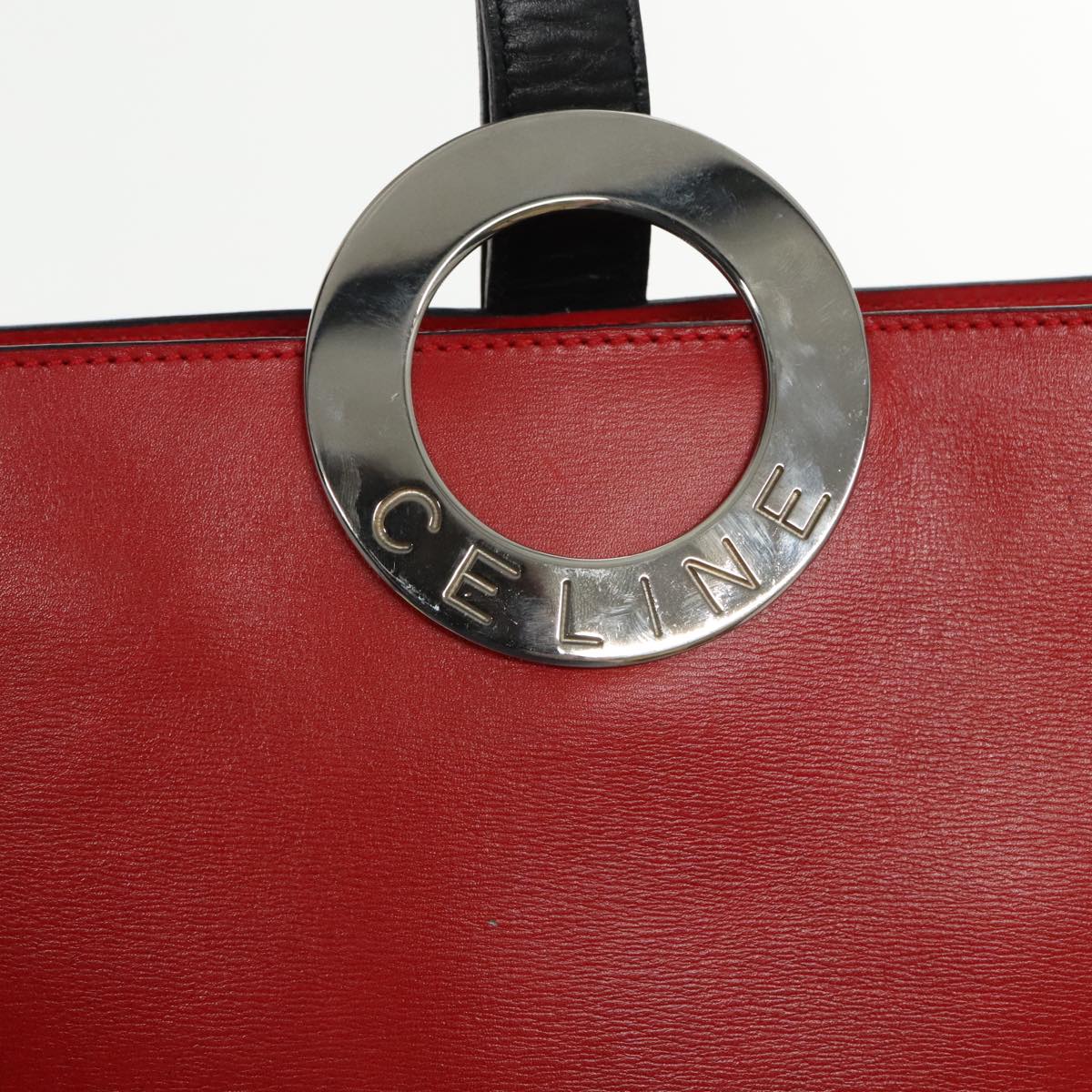 Céline Logo du cercle, Red, Leather, shoulder