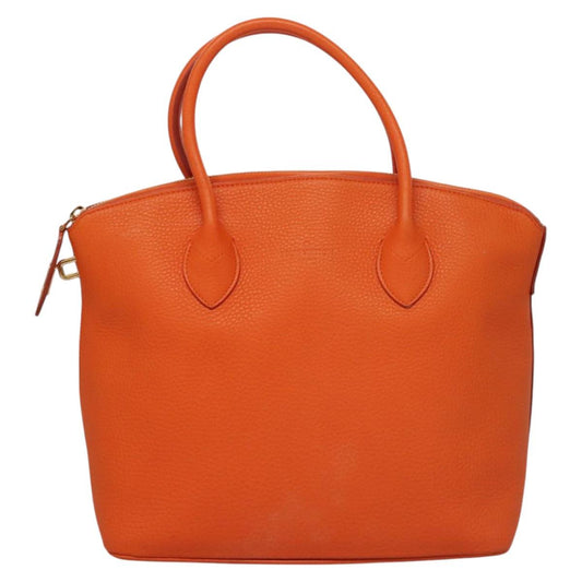 Louis Vuitton Lockit, Orange, Leather, handbag
