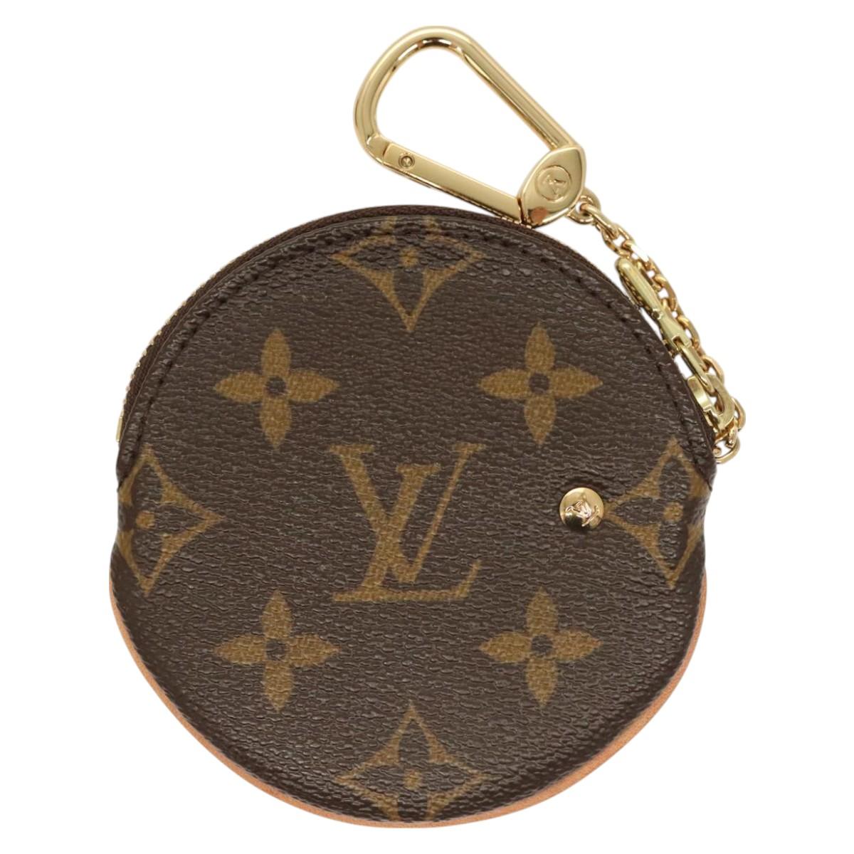 Louis Vuitton Porte Monnaie Rond, Brown, Canvas, wallet