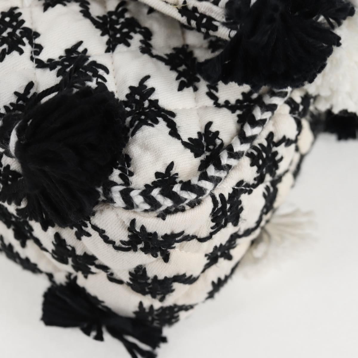 Chanel Timeless, White, Cotton, shoulder