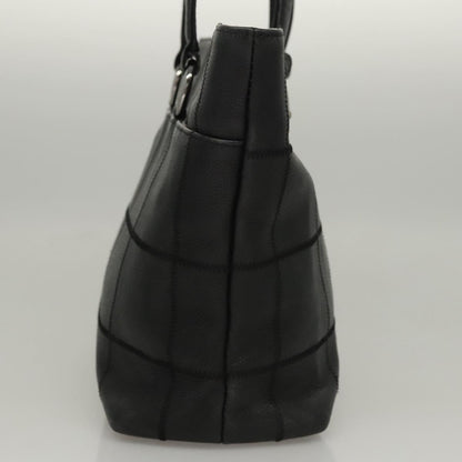Chanel Chocolate bar, Black, Leather, tote