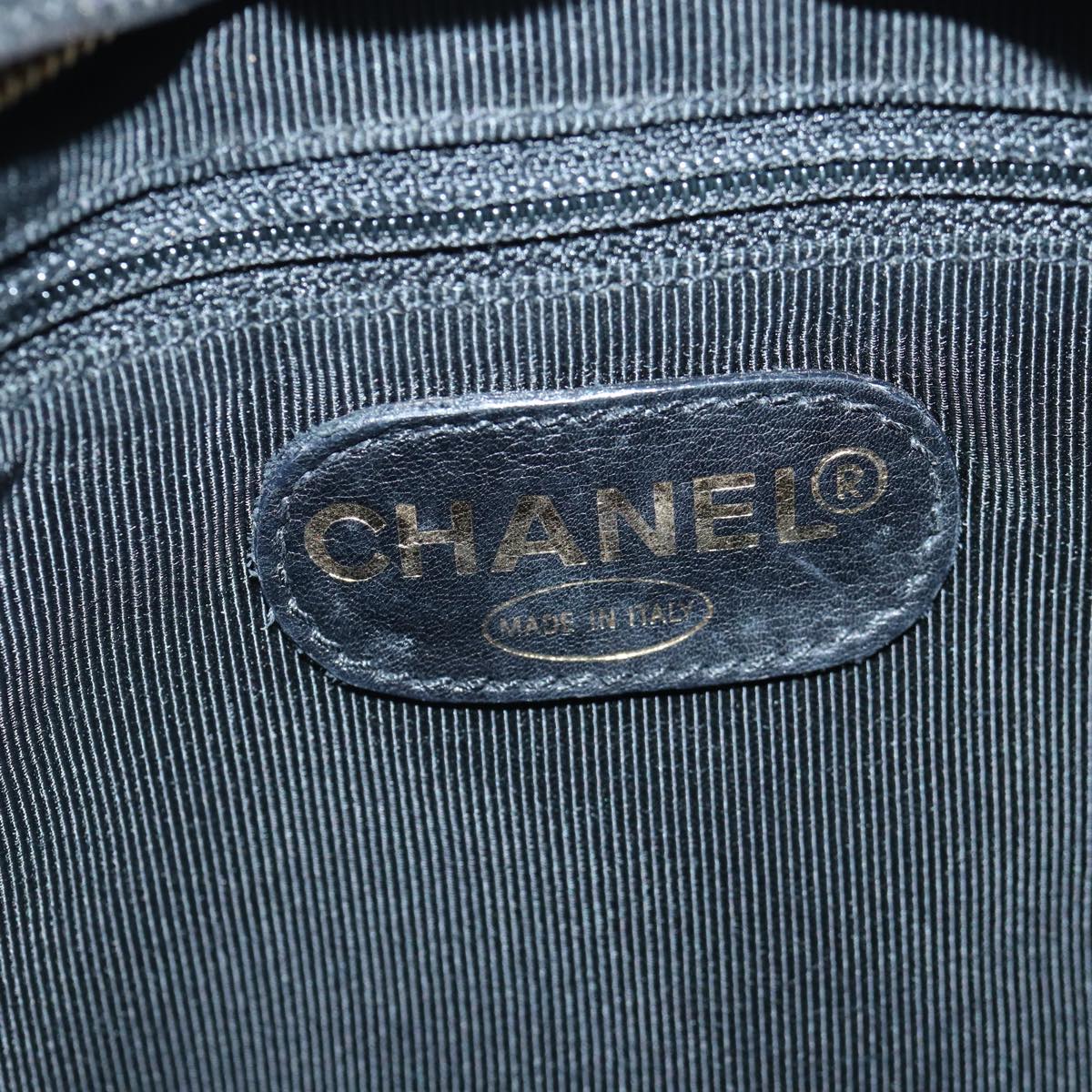 Chanel Logo CC, Black, Leather, shoulder