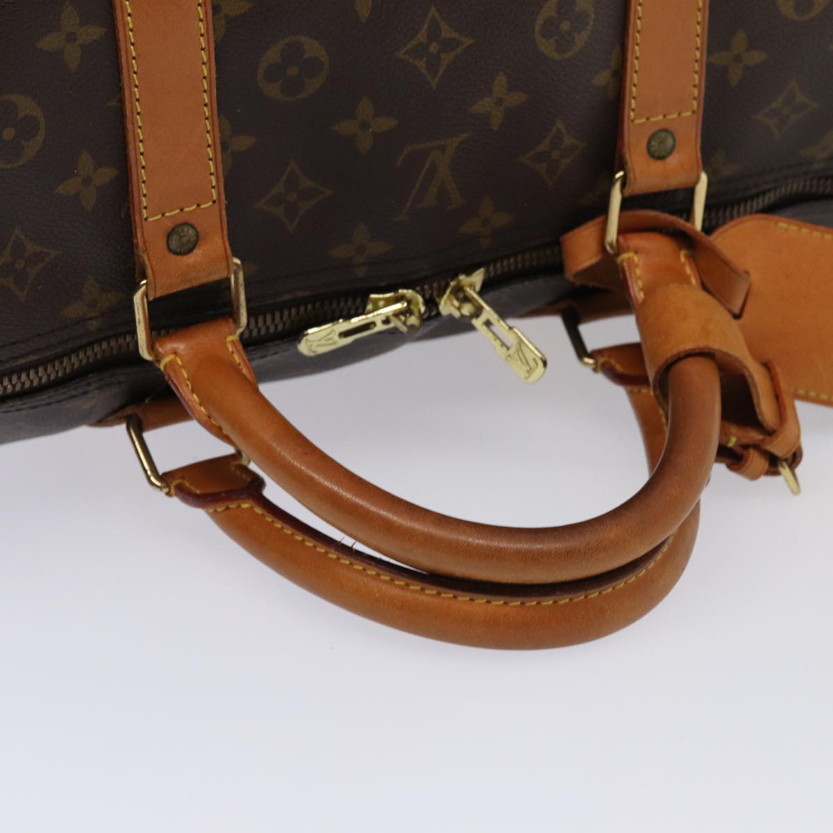 Louis Vuitton Keepall 60, Brown, Canvas, travel