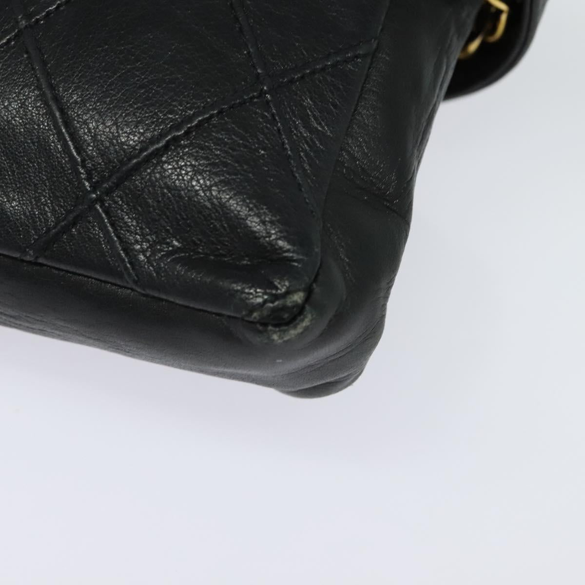 Chanel Logo CC, Black, Leather, clutch