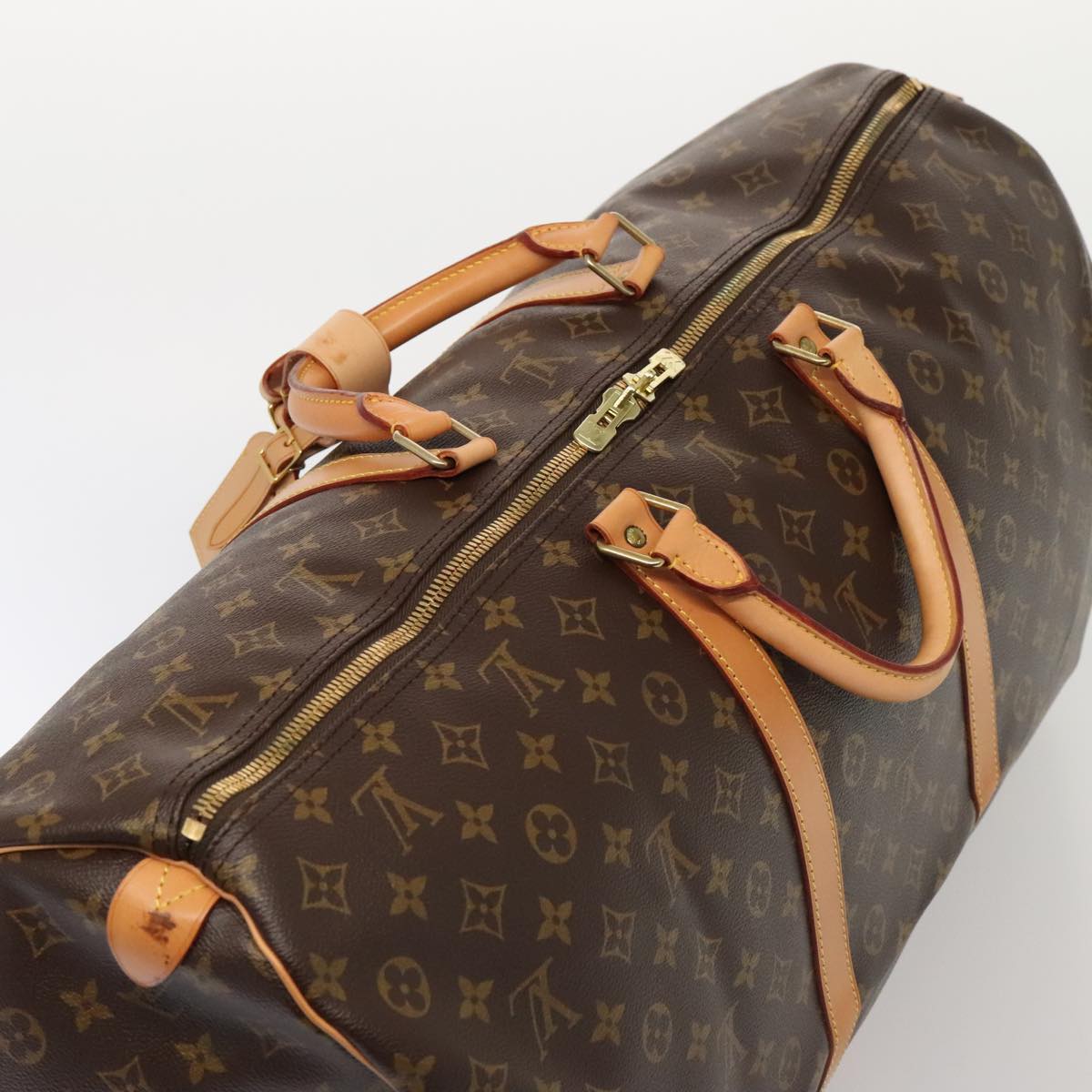 Louis Vuitton Keepall 60, Brown, Canvas, travel