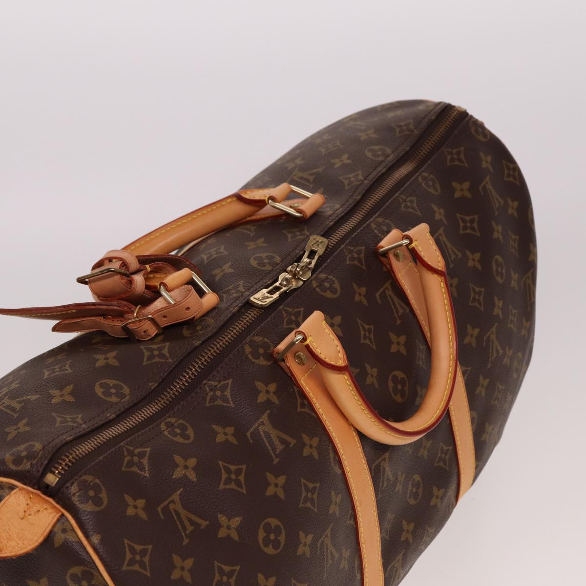 Louis Vuitton Keepall 50, Brown, Canvas, travel