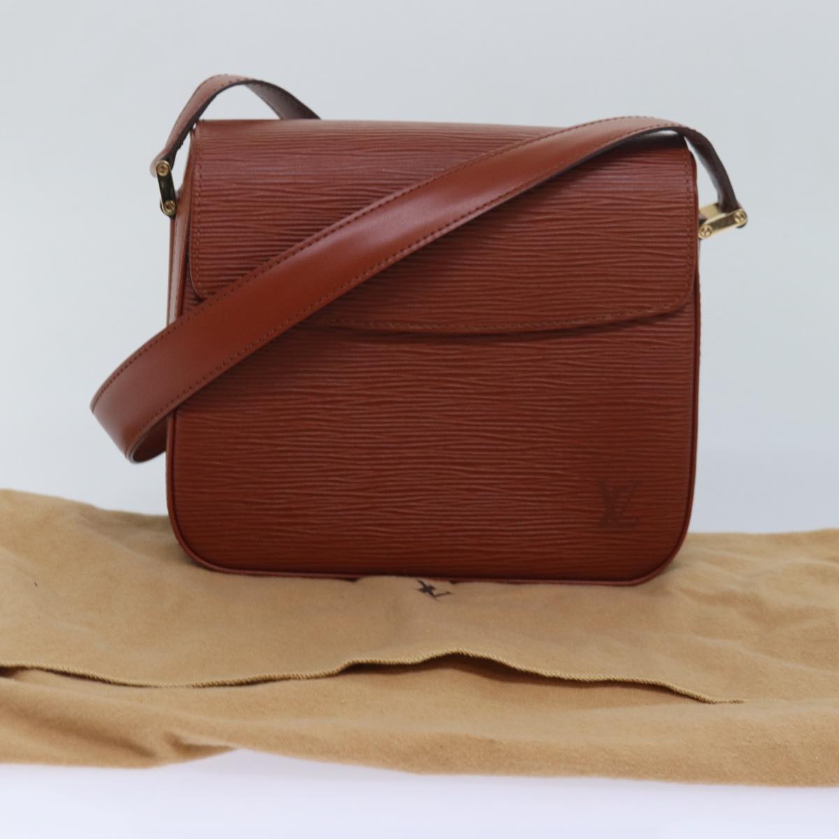 Louis Vuitton buci, Brown, Leather, shoulder