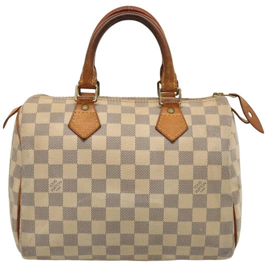 Louis Vuitton Speedy 25, White, Canvas, handbag