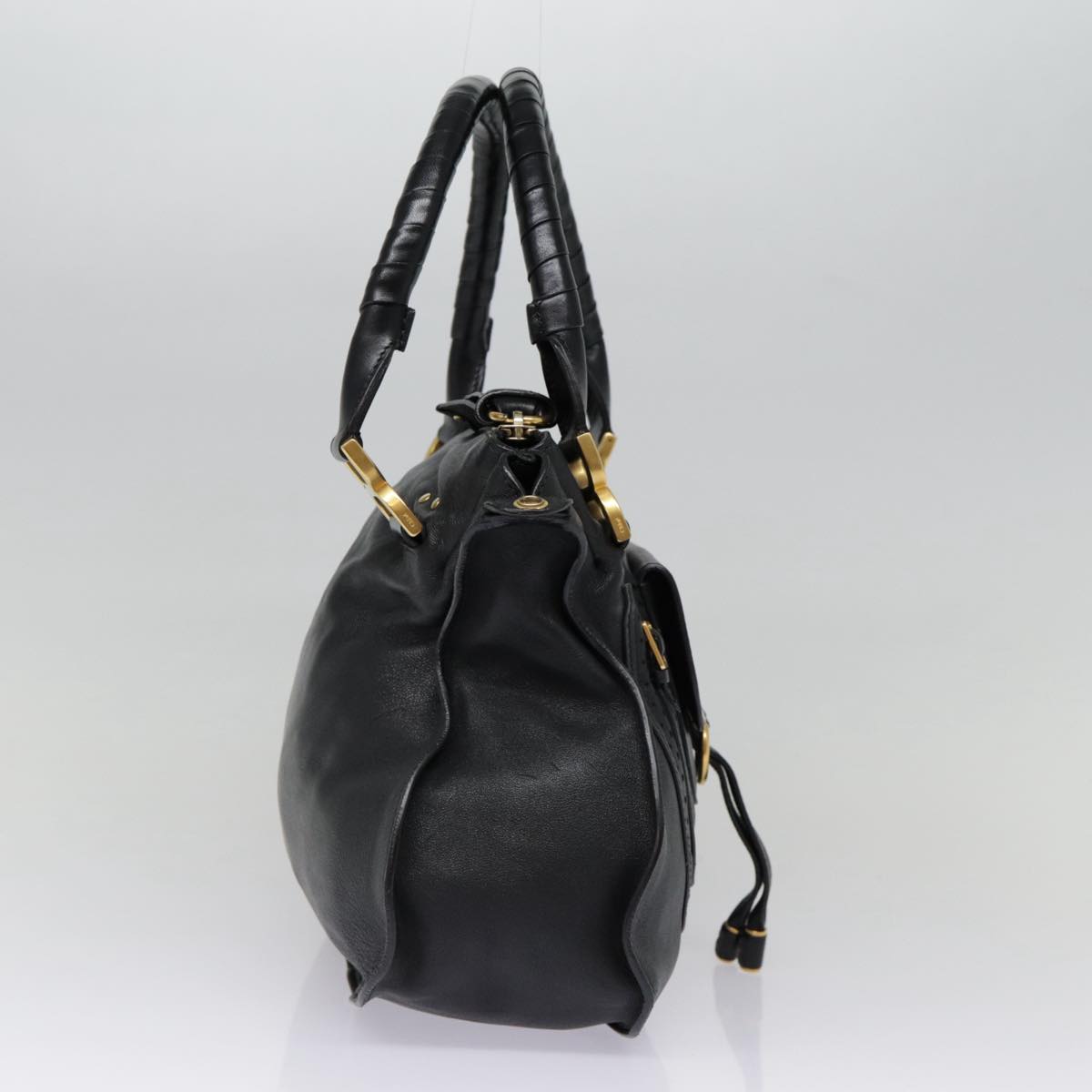 Chloé Marcie, Black, Leather, handbag