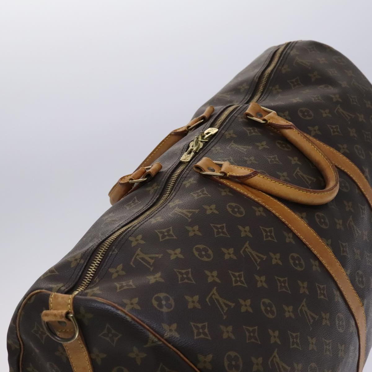 Louis Vuitton Keepall Bandoulière 60, Brown, Canvas, travel