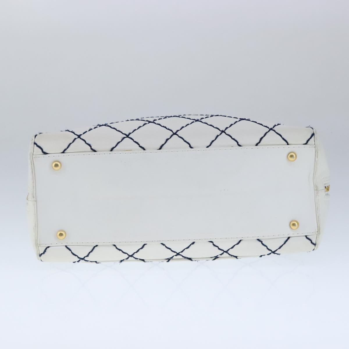 Chanel Wild stitch, White, Leather, tote