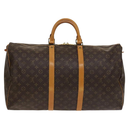 Louis Vuitton Keepall 55, Brown, Canvas, travel