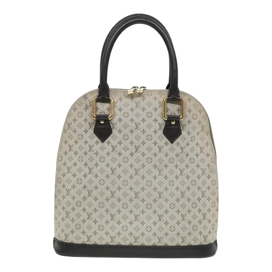 Louis Vuitton Alma long, Grey, Canvas, handbag