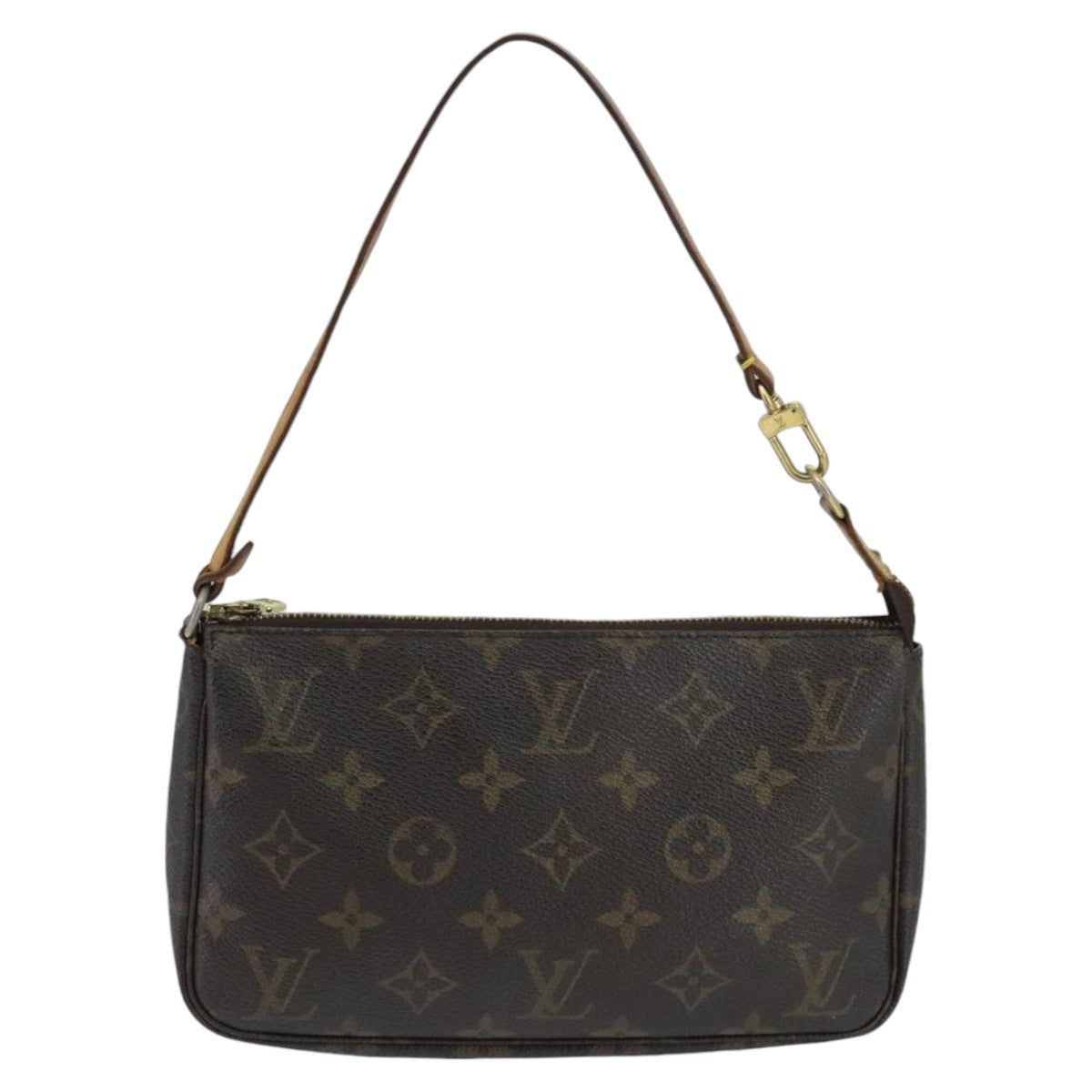 Louis Vuitton Pochette Accessoire, Brown, Canvas, clutch