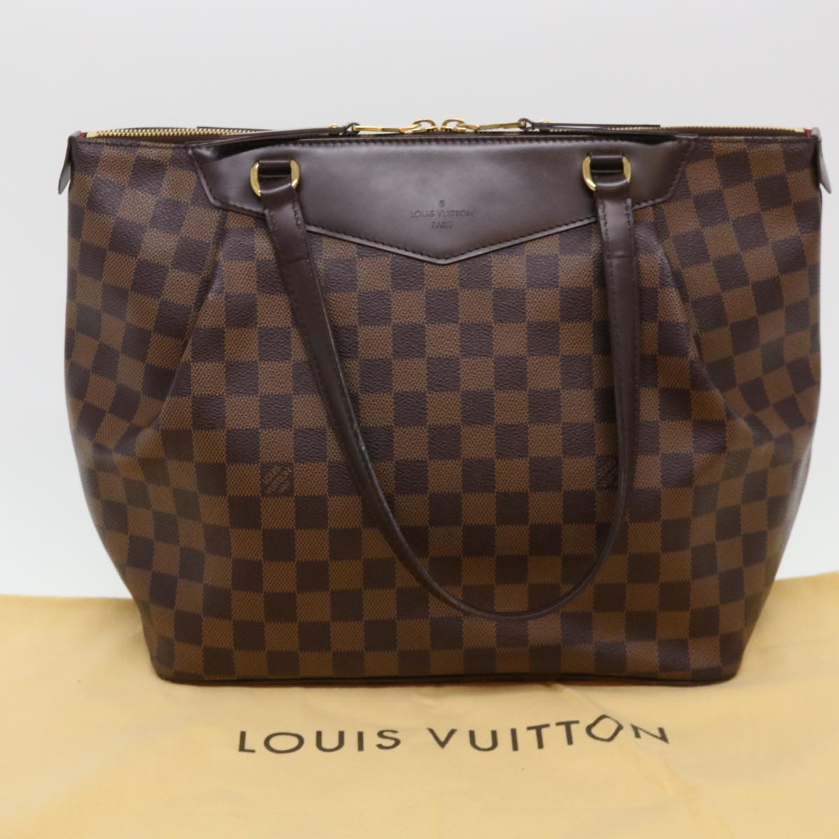 Louis Vuitton Westminster, Brown, Canvas, tote