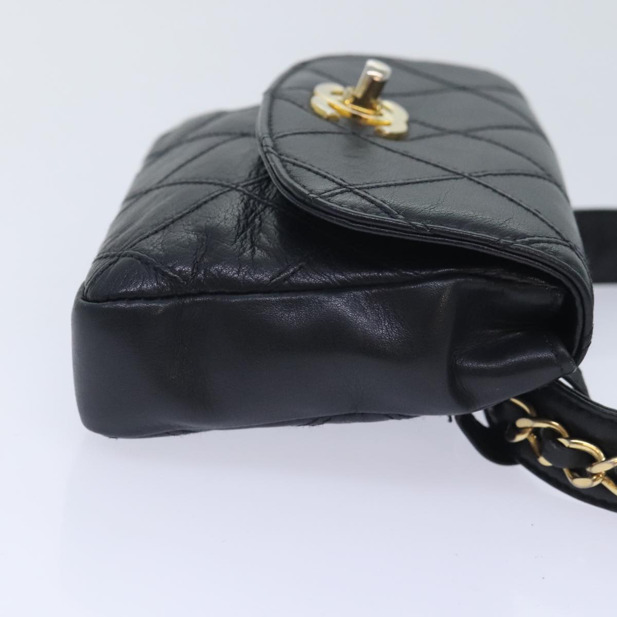 Chanel Cc, Black, Leather, shoulder