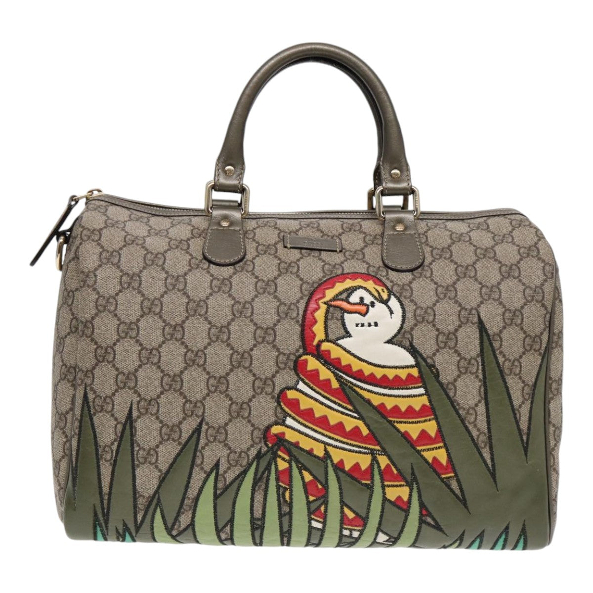 Gucci Boston, Beige, Canvas, handbag