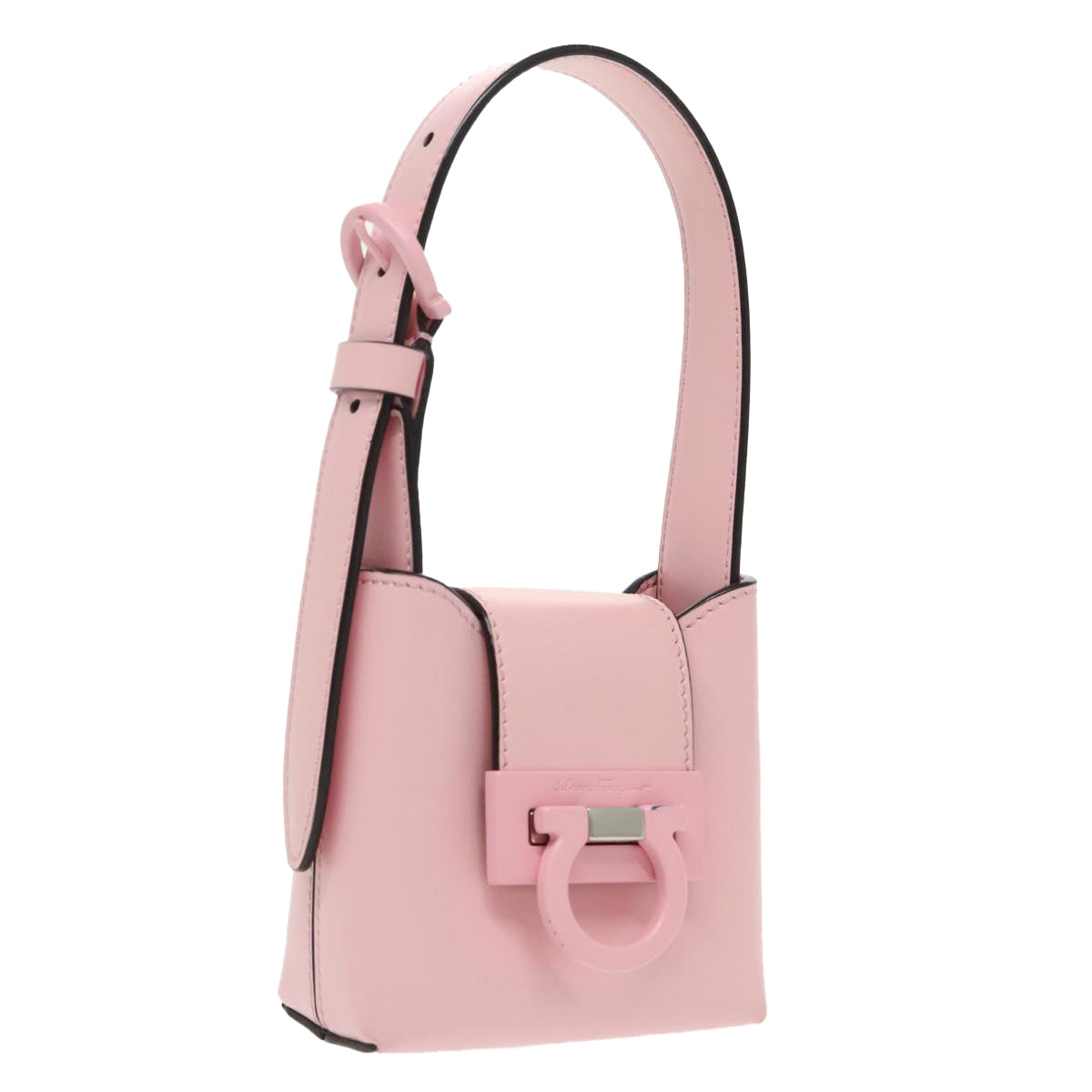 Salvatore Ferragamo Gancini, Pink, Leather, handbag