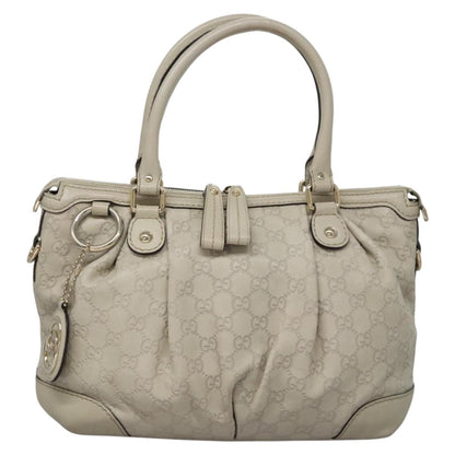 Gucci Sukey, White, Canvas, tote