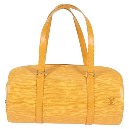 Louis Vuitton Papillon, Yellow, Leather, handbag