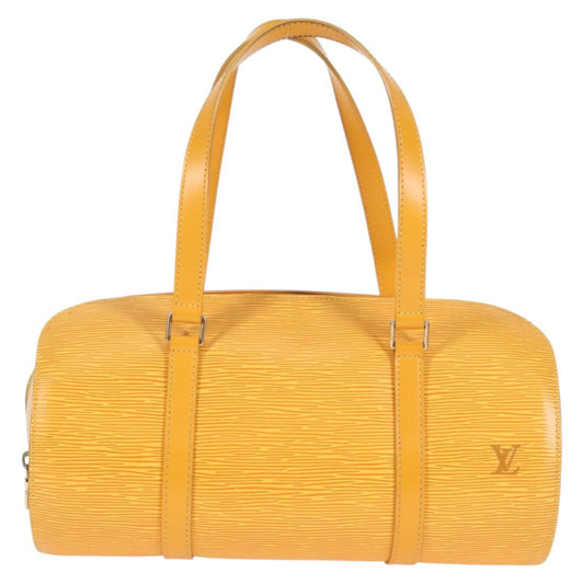 Louis Vuitton Papillon, Yellow, Leather, handbag