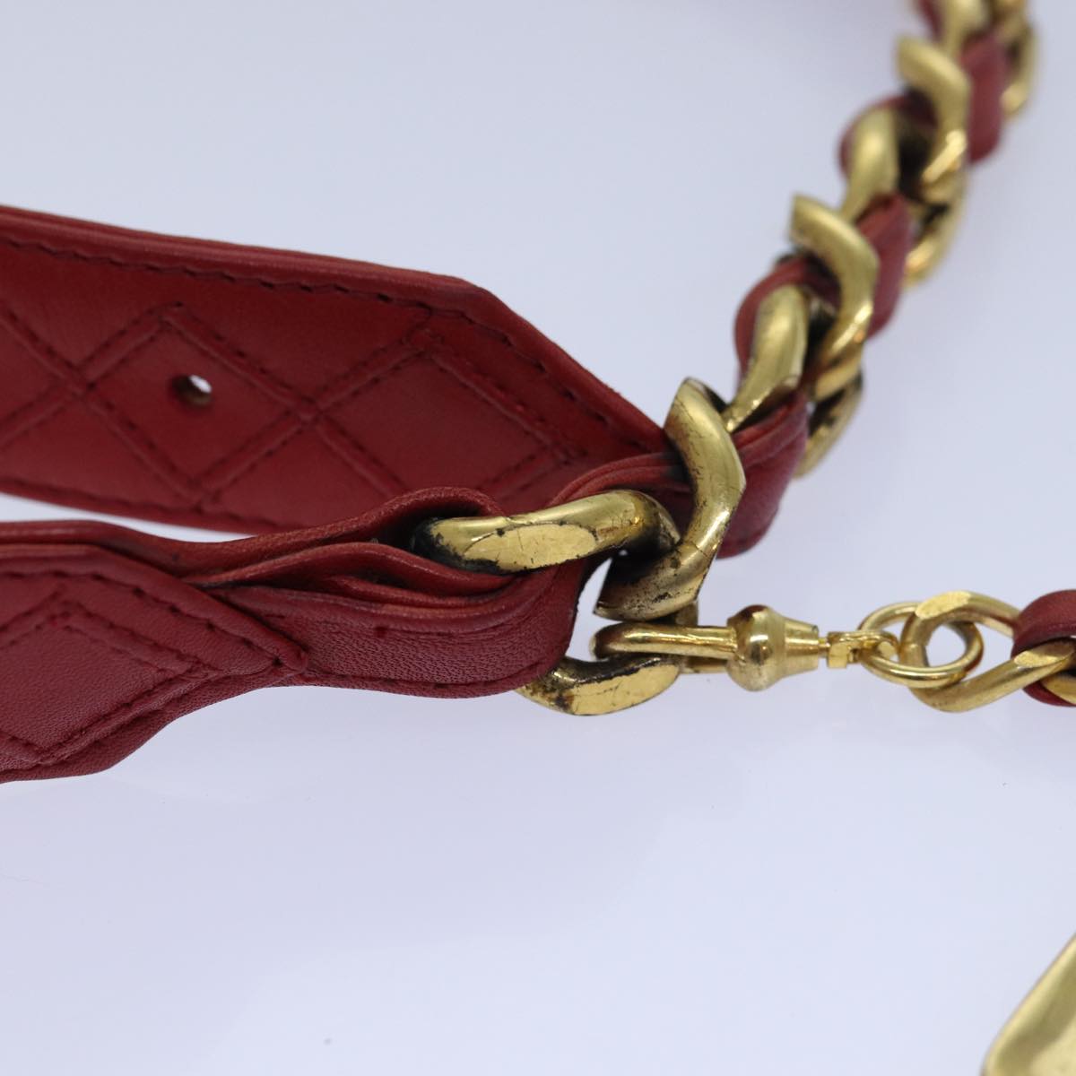 Chanel Bicolore, Red, Leather, belt