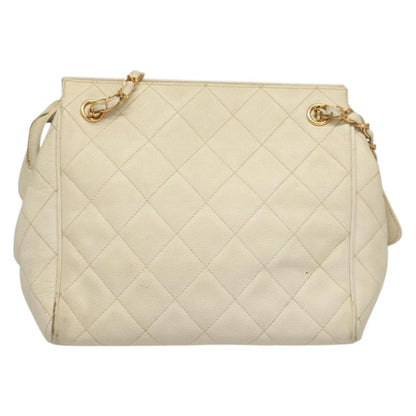 Chanel, White, Leather, shoulder