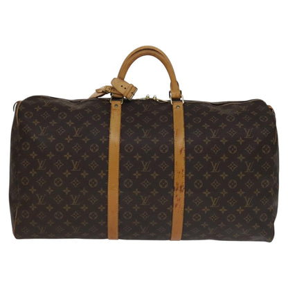 Louis Vuitton Keepall 60, Brown, Canvas, travel