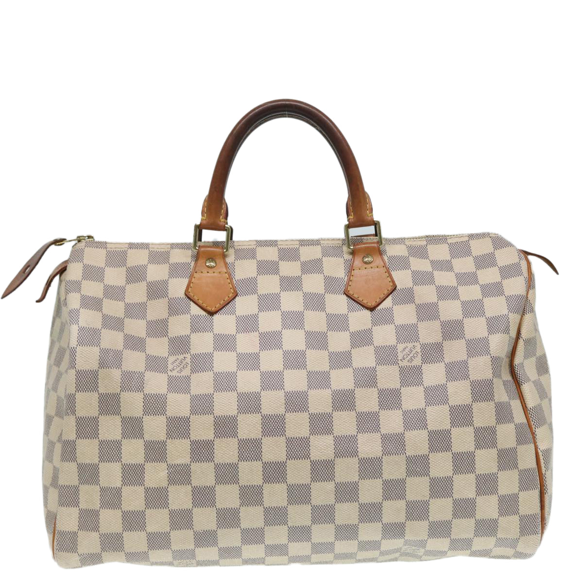 Louis Vuitton Speedy 35, White, Canvas, handbag