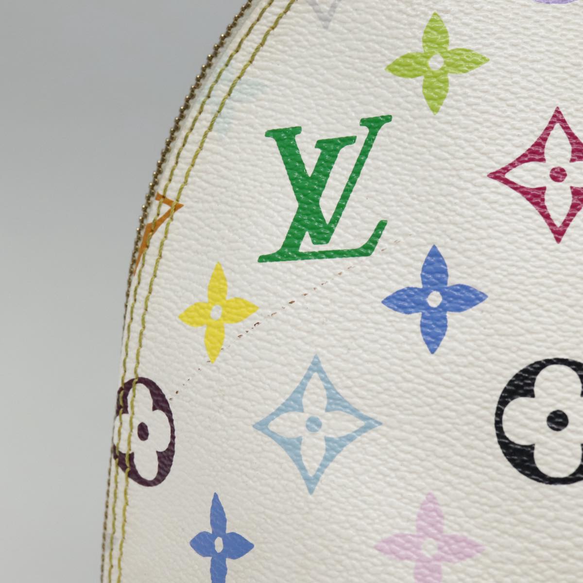 Louis Vuitton Alma, White, Canvas, handbag