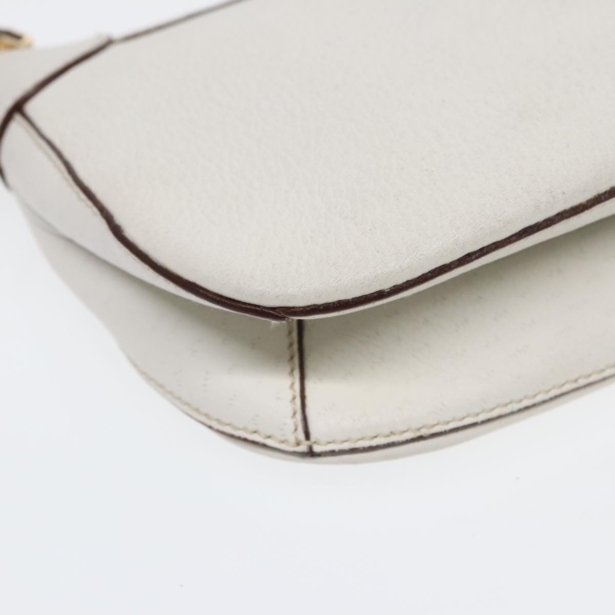 Salvatore Ferragamo, White, Leather, shoulder