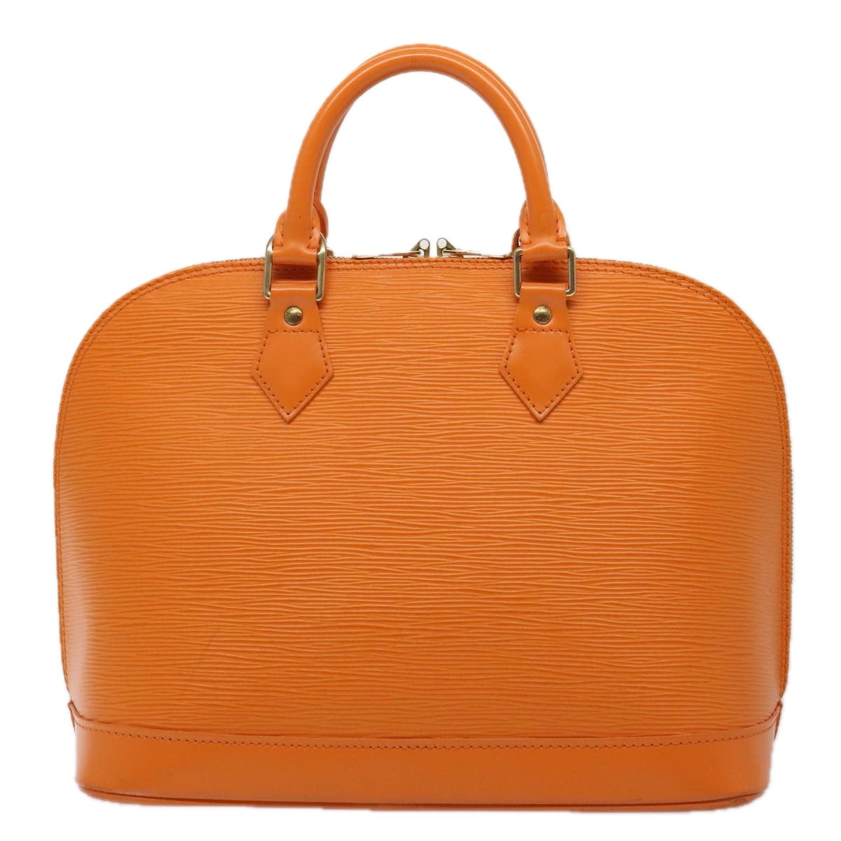 Louis Vuitton Alma, Orange, Leather, handbag