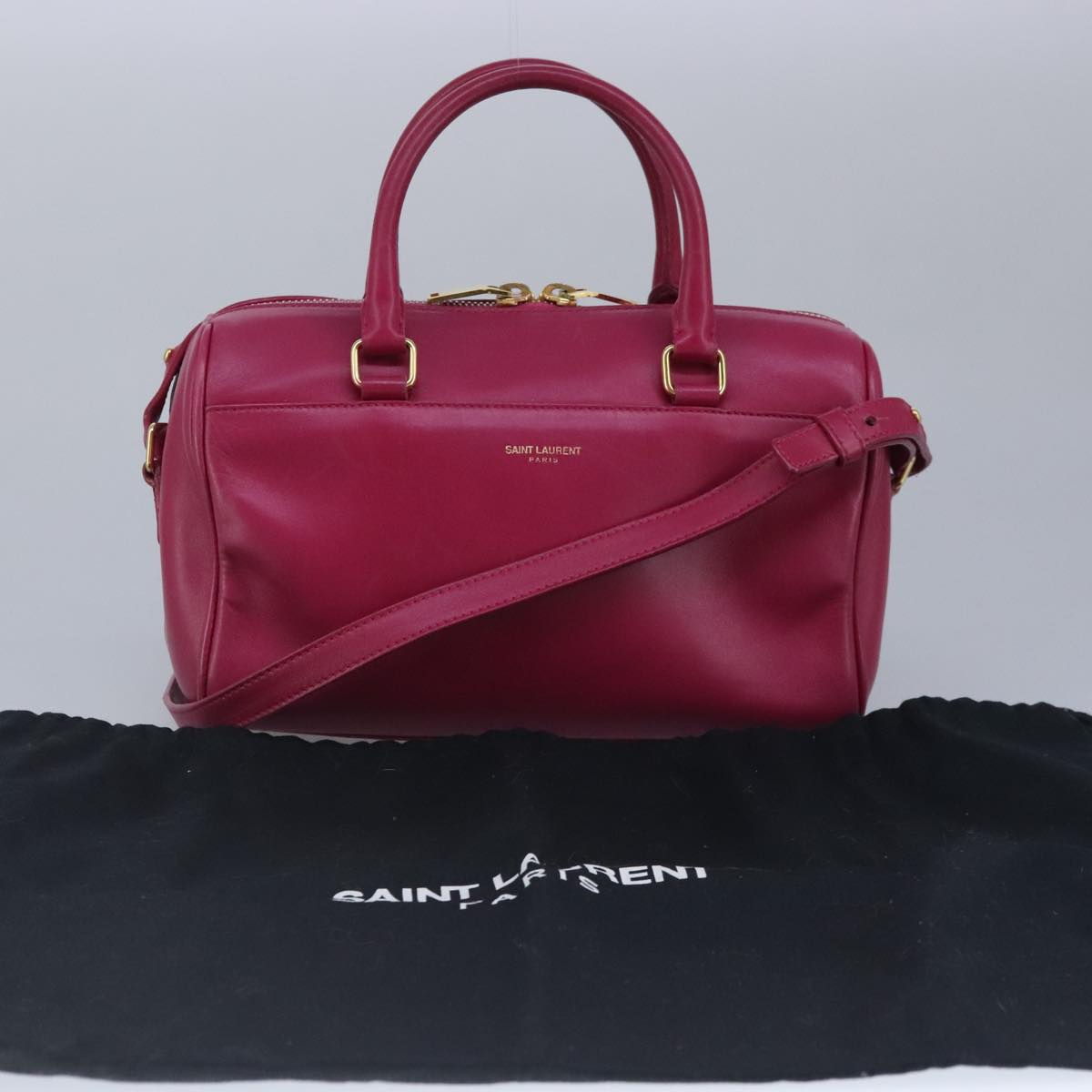 Saint Laurent Duffle, Pink, Leather, handbag