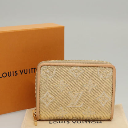 Louis Vuitton Zippy coin purse, Gold, Canvas, wallet