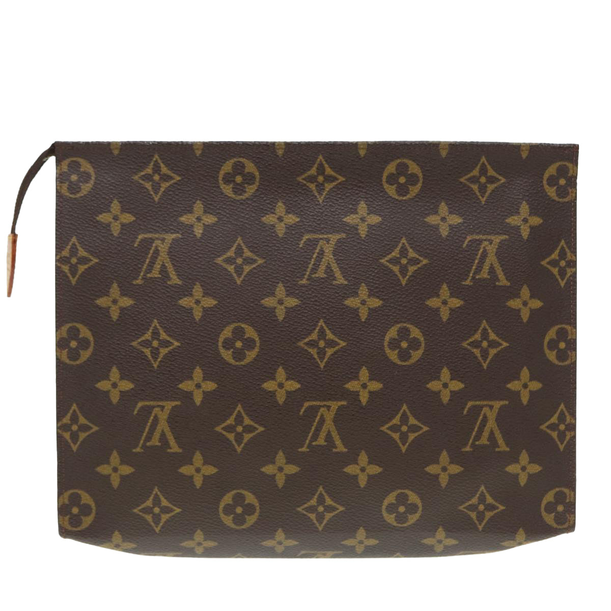 Louis Vuitton Poche Toilette, Brown, Canvas, clutch