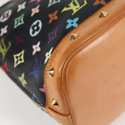 Louis Vuitton Alma, Black, Canvas, handbag