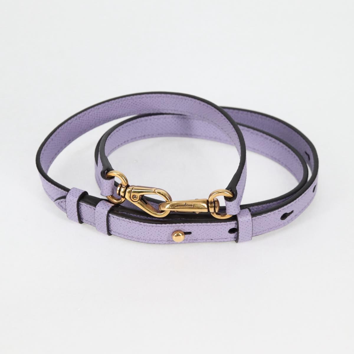 Salvatore Ferragamo Gancini, Purple, Leather, handbag