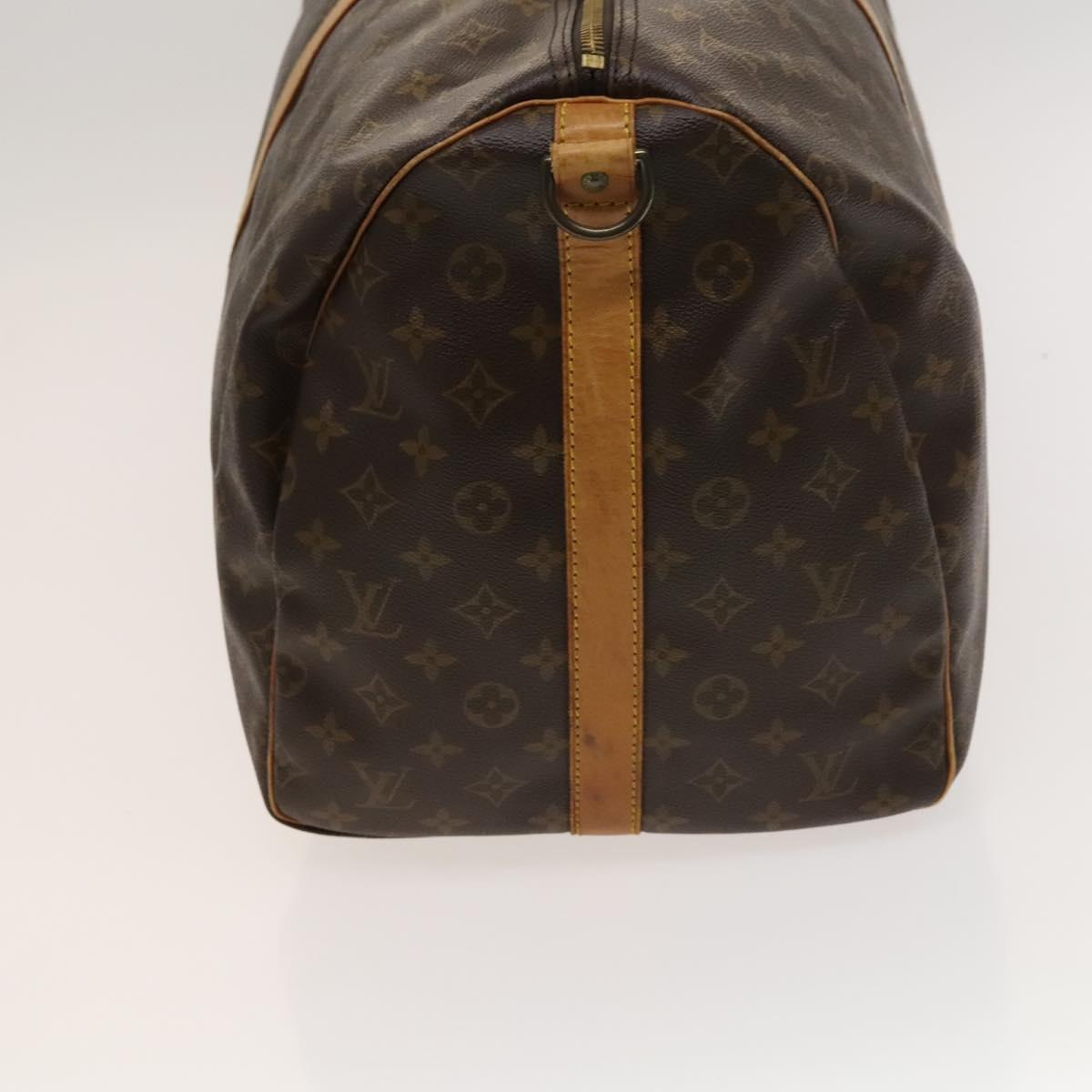 Louis Vuitton Keepall Bandoulière 55, Brown, Canvas, travel
